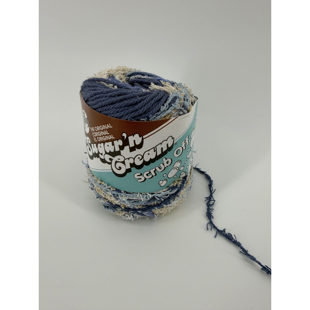 Lily Sugar n Cream Scrub‎ Off Yarn Denim Mezcilla Cotton 2.5 oz